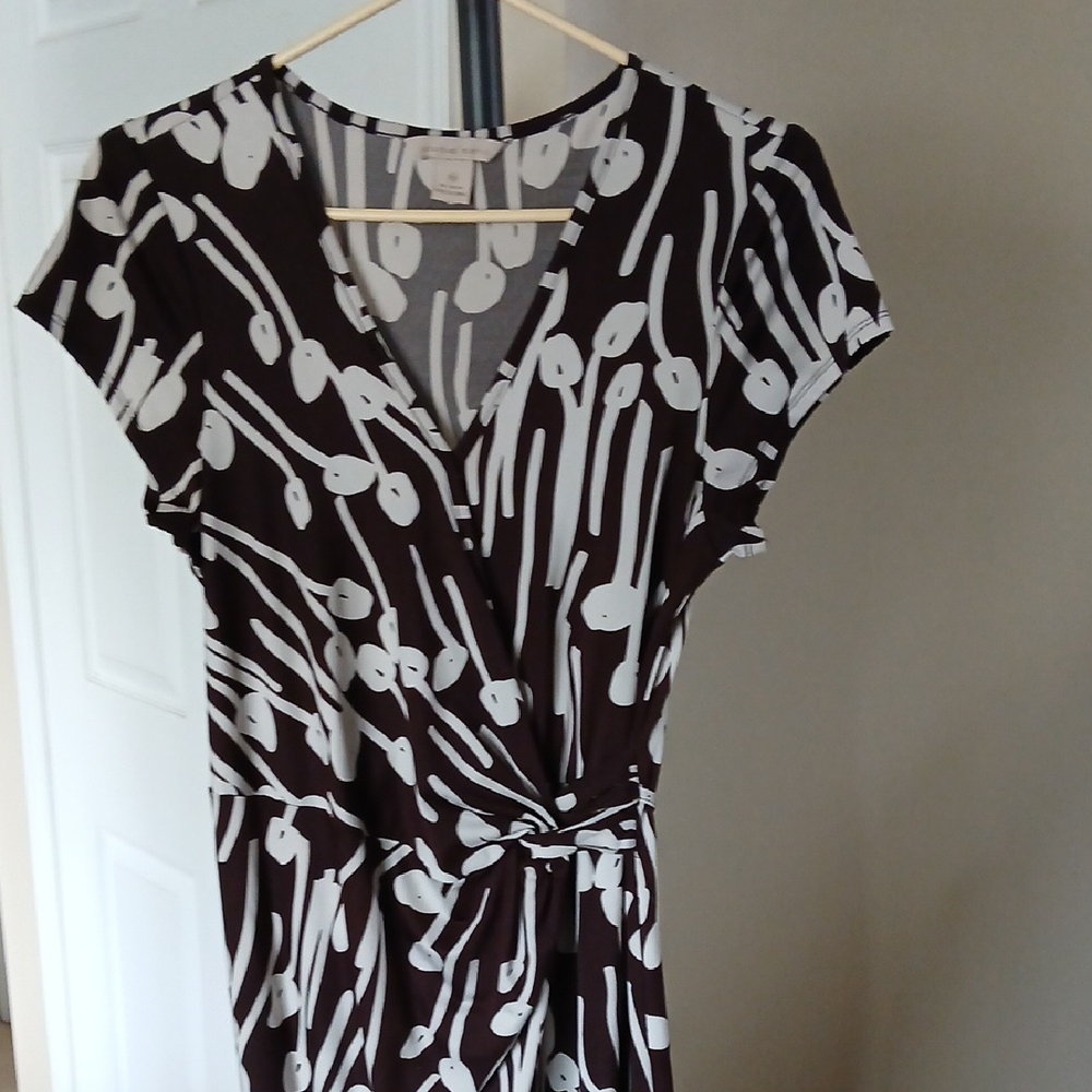 💓3/$15 Jonathan Martin Black and White Sheath Midi Dress - Picture 4 of 5